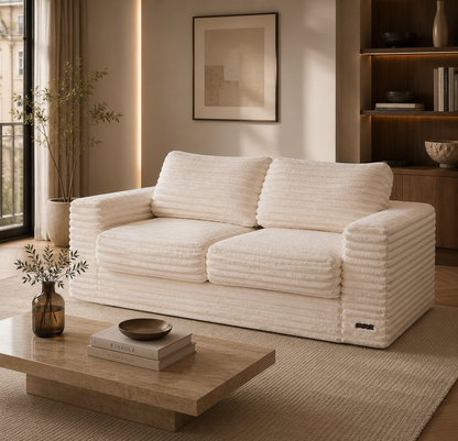 Sofa Biplaza de felpa - Avorio