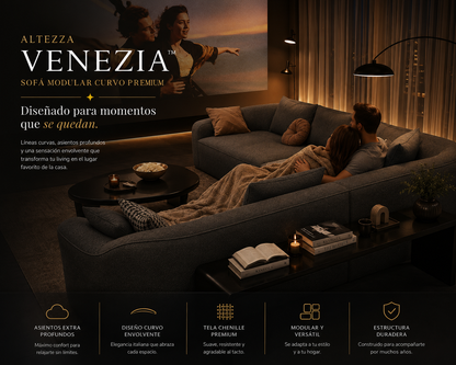 Sofa Seccional Curvo Bellagio en forma de L