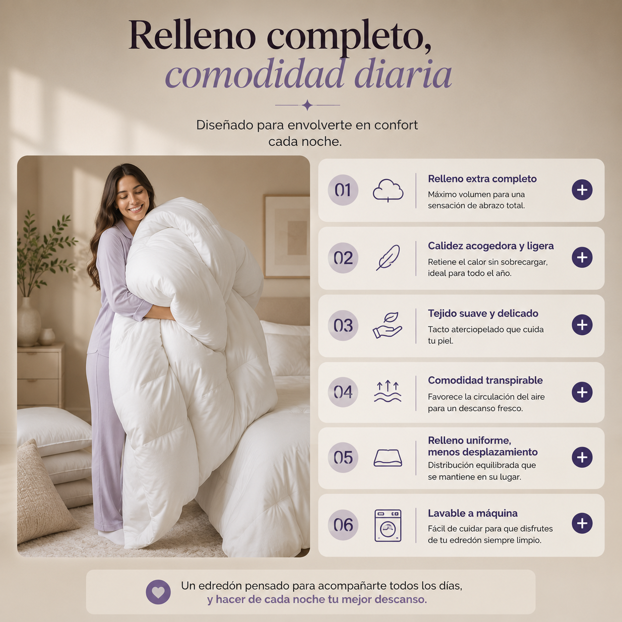 Edredón MyCloud + Almohada cervical inteligente de regalo