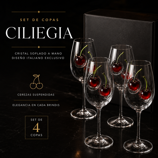 Set de copas finas - Edicion Ciliegia