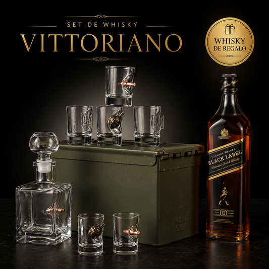 Set de whisky vittoriano + black label de regalo