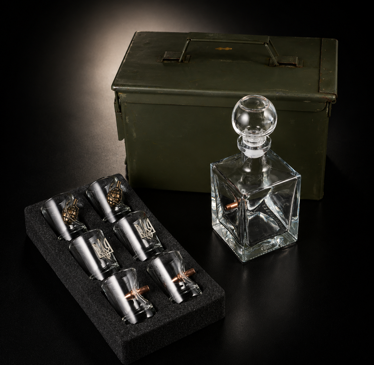 Set de whisky vittoriano + black label de regalo