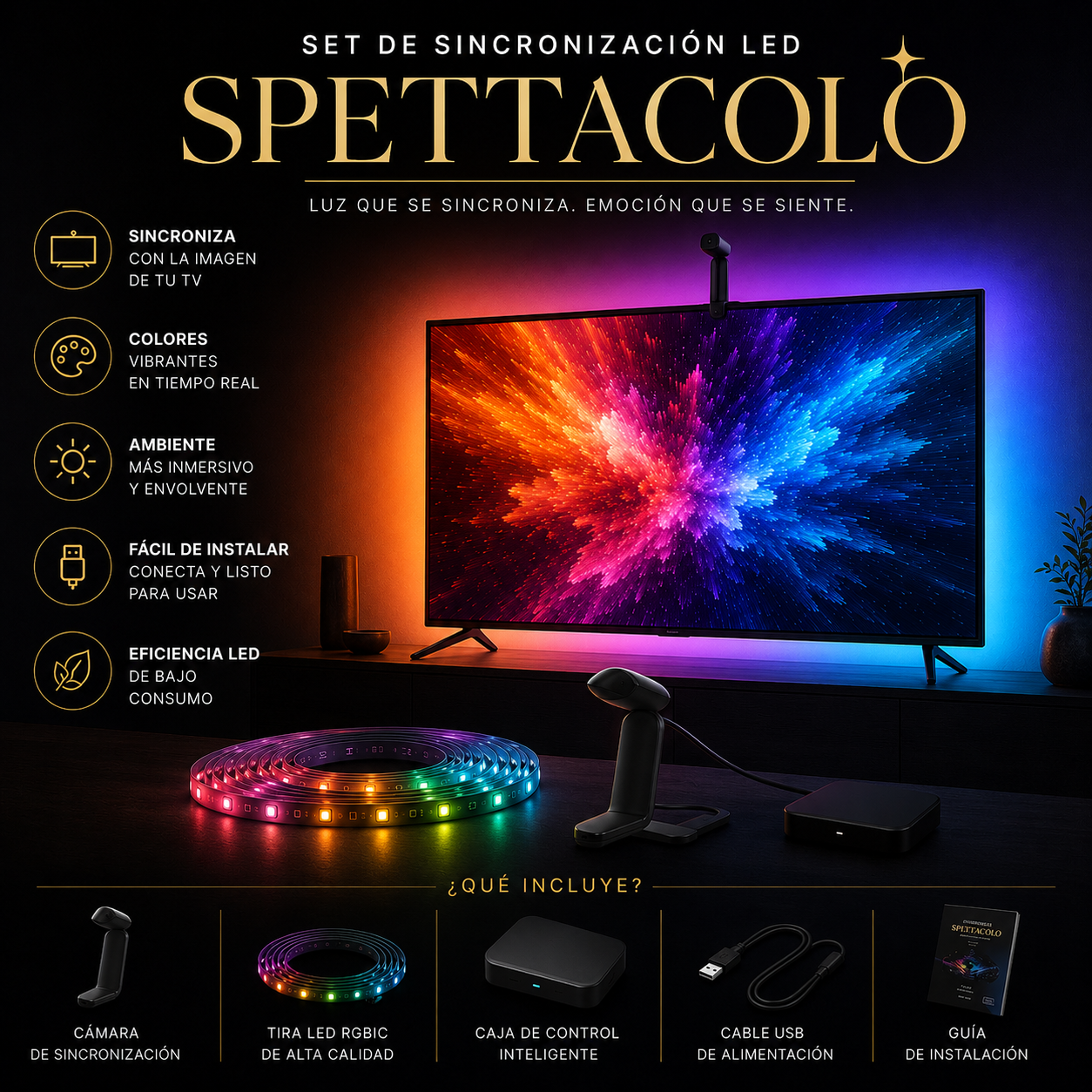 Spettacolo - Tira LED de sincronización TV